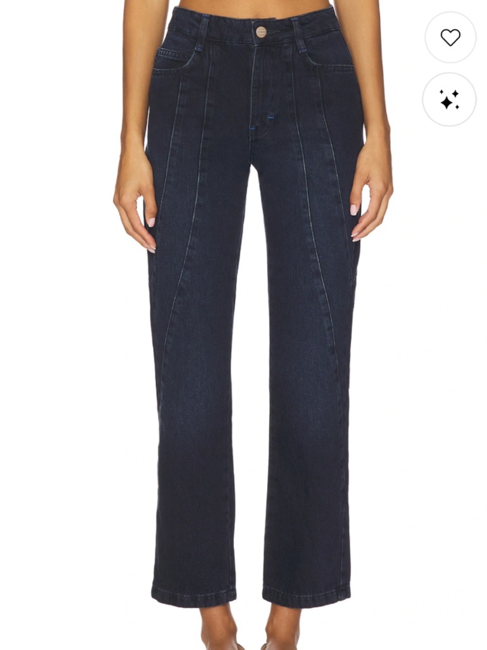 Damson Madder Juli Straight Leg Jeans in Blue